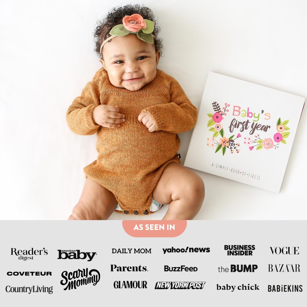 Lucy Darling Little Artist Baby Memory Book – First 5 Years Journal & Photo Album for Baby Girl, Unique Keepsake, Milestone Book, Memory Book for New Parents