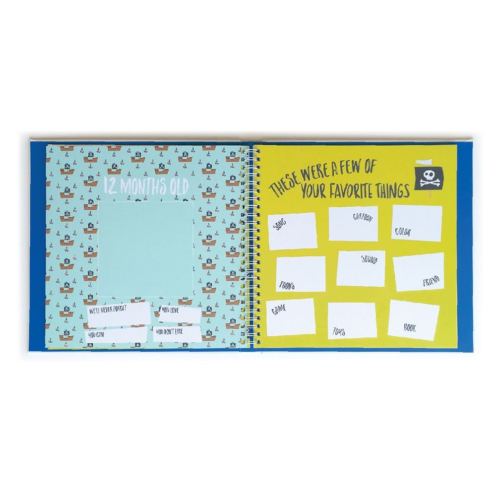 Lucy Darling Baby Memory Book – Little Captain | Nautical-Themed First Year Journal & Photo Album | 5-Year Keepsake for Baby Boy or Girl | Gender-Neutral Milestone Book | Mom Gift