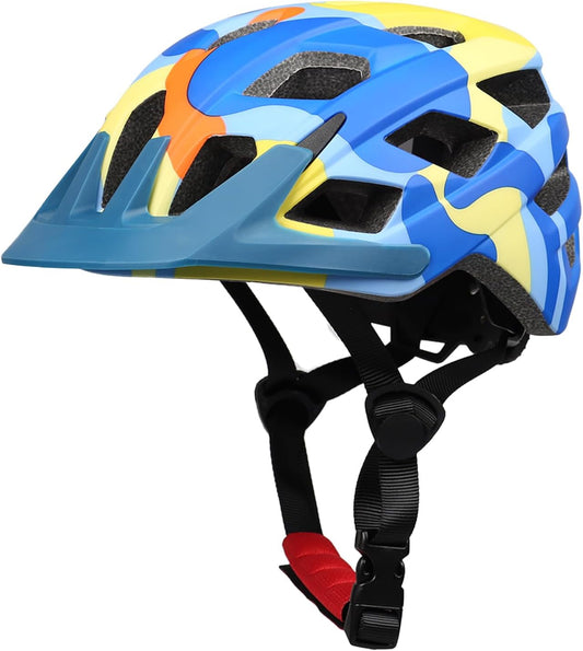 Kids Bike Helmet, 2 Size Adjustable for Youth Toddler Boys & Girls 3-5-8-10-12-14 Years, Child Helmets with Visor for Skating Cycling Scooter