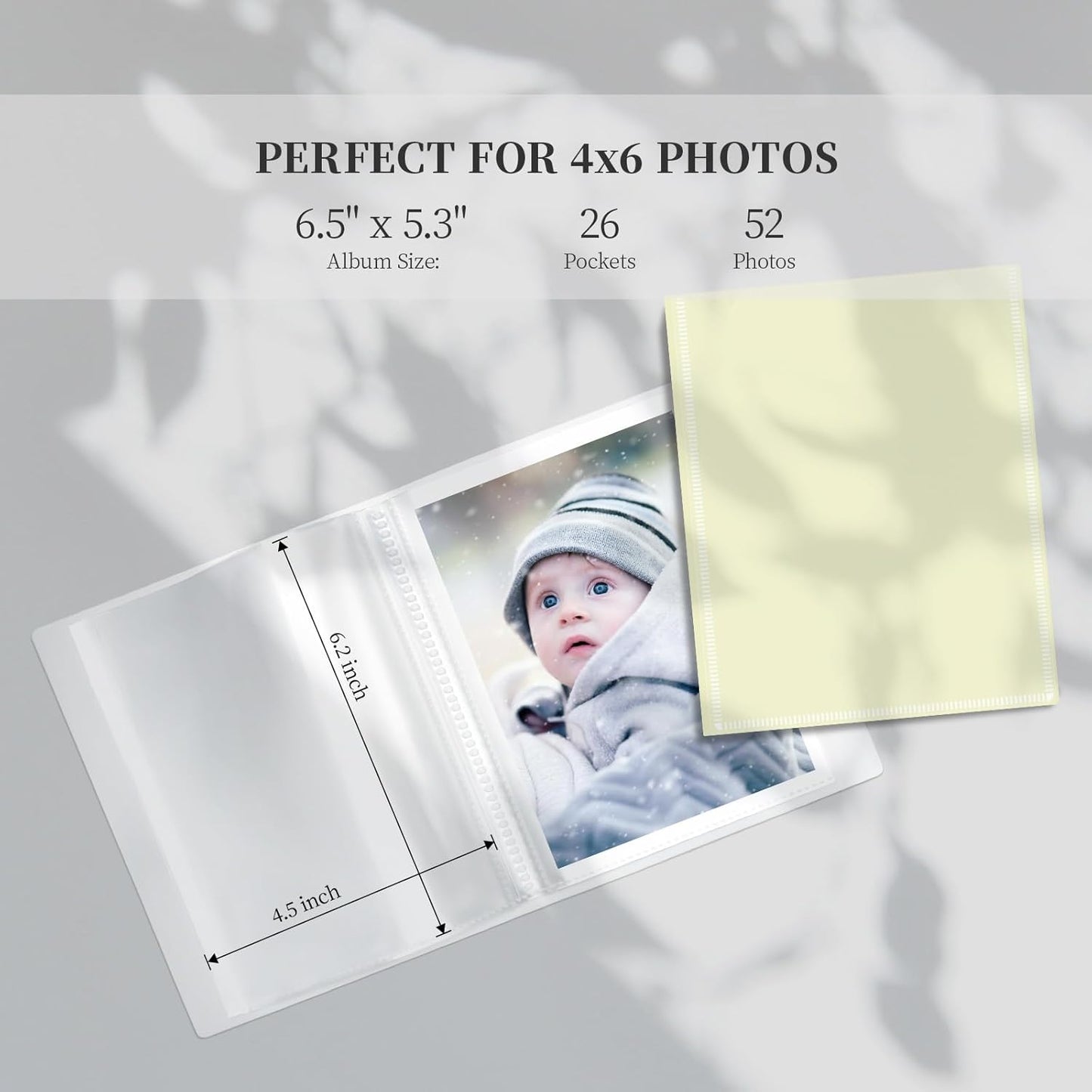 Vienrose Photo Album Bulk Set – Small Photo Album for 4x6 Pictures, 26 Pockets Holds 52 Photos, Postcard Album with Customizable Covers, Morandi Colors (Set of 6)