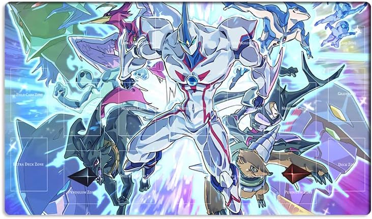 New Mlikemat Playmat Elemental TCG CCG OCG Trading Card Game Mat with Zones + Free Bag (ZD039-388-A)