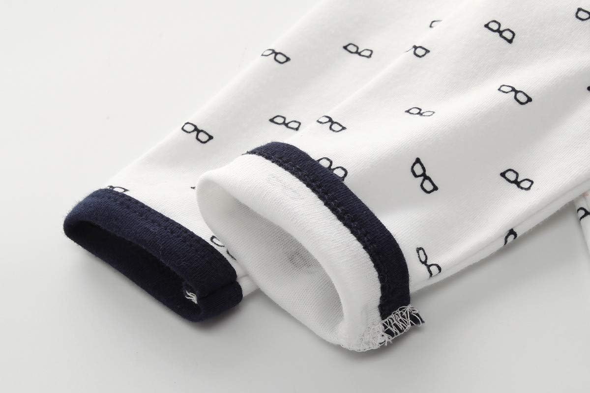 Kiddiezoom Baby and Toddler Boys'Snug Fit Footed One-Piece Romper Jumpsuit Cotton Cotton Footed Outfit