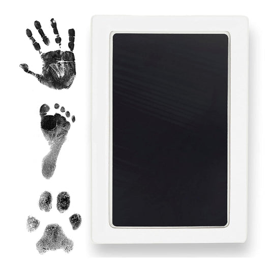 Clean Touch Ink Pad for Baby Handprints and Footprints – Inkless Infant Hand & Foot Stamp – Safe for Babies, Doesn’t Touch Skin – Perfect Family Memory or Gift – Black Standard Size [4 Pack]