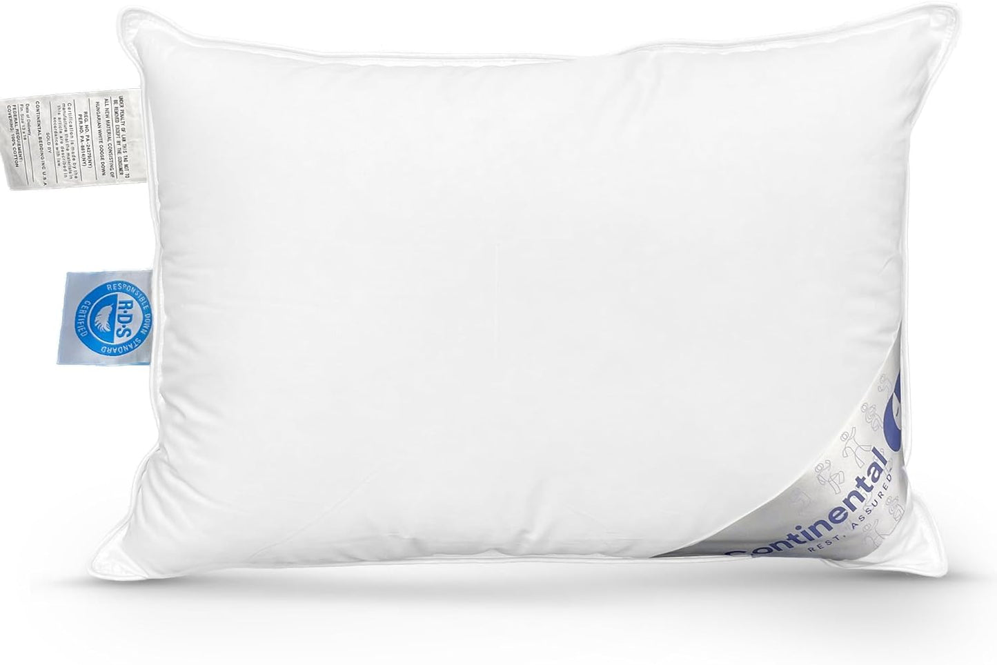 Continental Bedding Child-Micro, 13x18 Firm Pillow, White