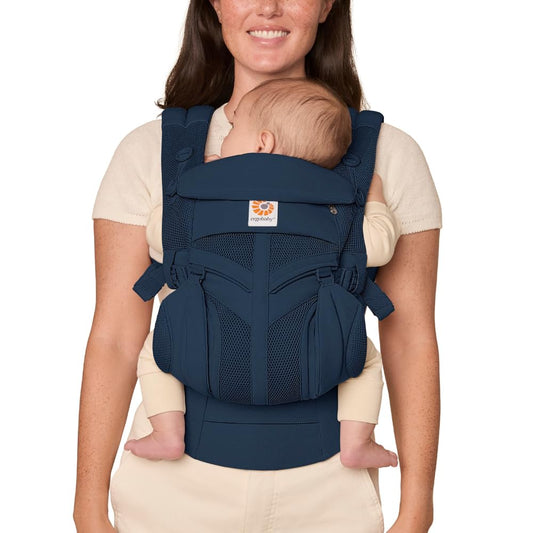 Ergobaby Omni Classic (formerly OMNI 360) All-Position Baby Carrier for Newborn to Toddler with Lumbar Support and Cool Air Mesh, 7-45 Pounds, Midnight Blue, One Size