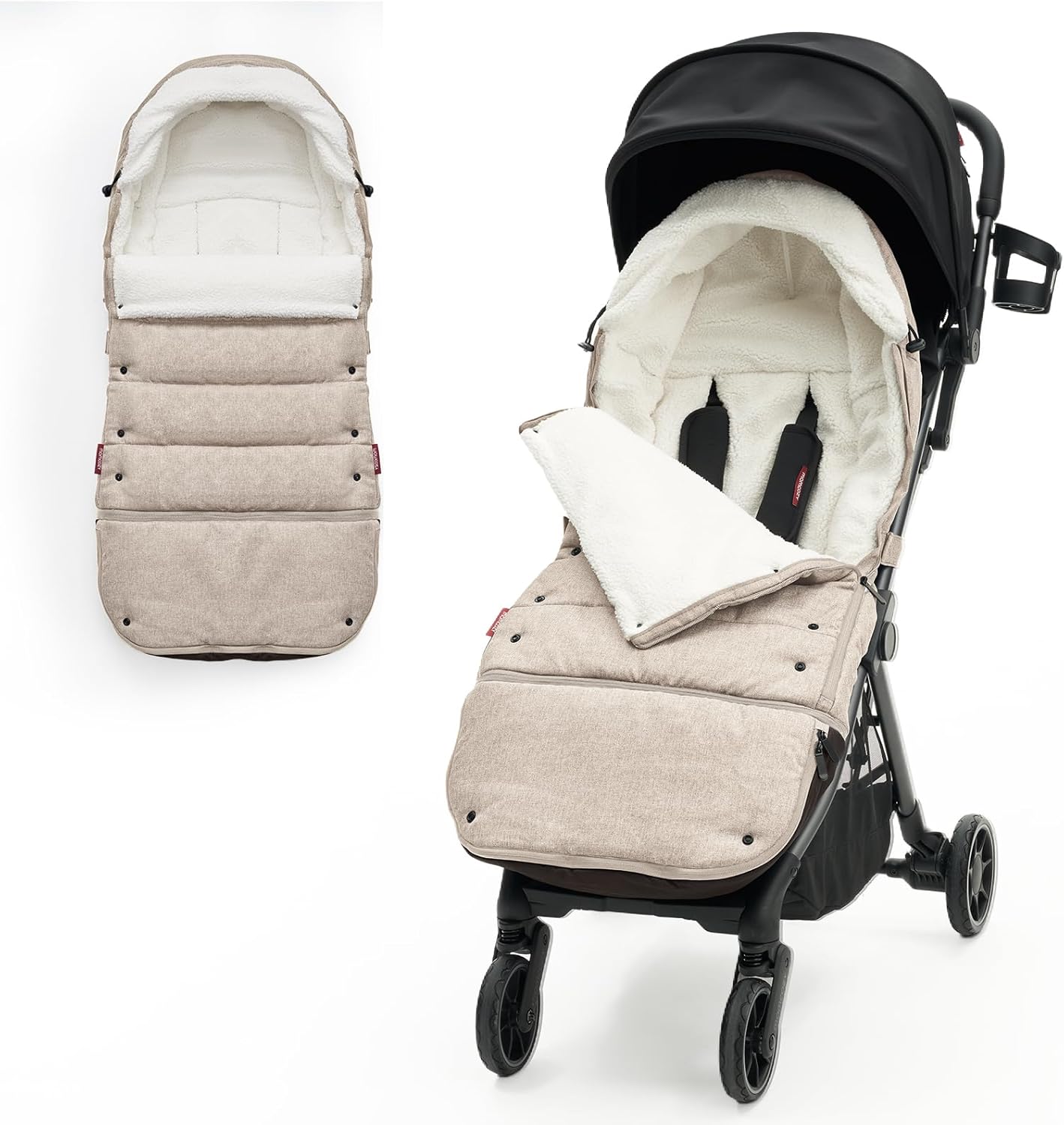 Momcozy Stroller Footmuff | Universal, Weather-Proof, Warm Stroller Bunting Bag | Extendable Winter Cover | Adjustable Buckle