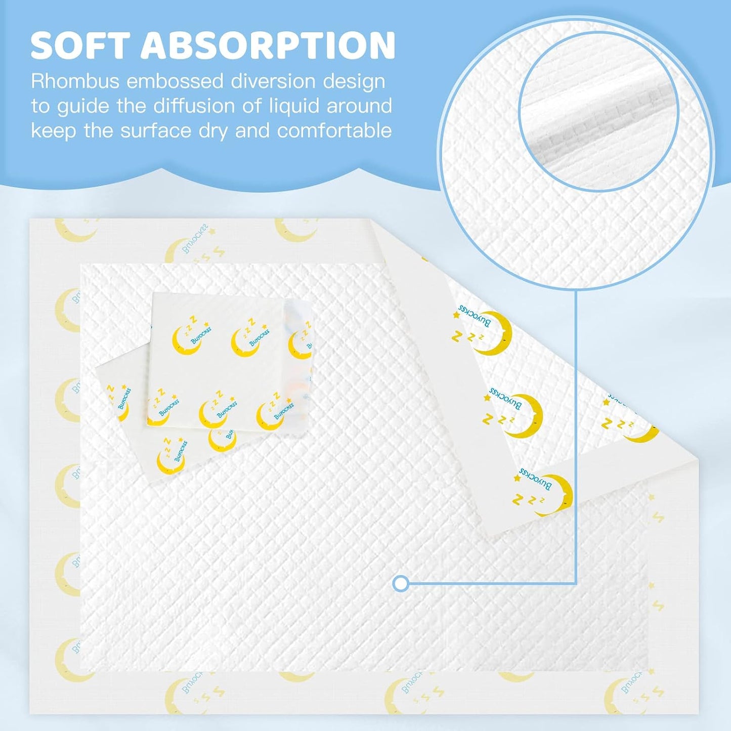 Baby Disposable Changing Pads 100 Count Incontinence Underpad Diaper Changing Liners Quick Absorb Soft Breathable Waterproof Leak Proof 13x18in