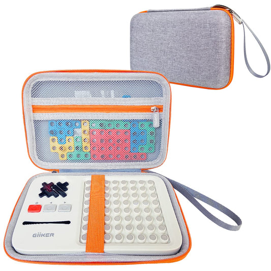 JCHPINE Hard Carrying Case for GiiKER Super Blocks Puzzle Game, Protective Storage Holder for GiiKER Brain Teaser Puzzles Interactive Handheld Game Console Accessories (Orange Case only)