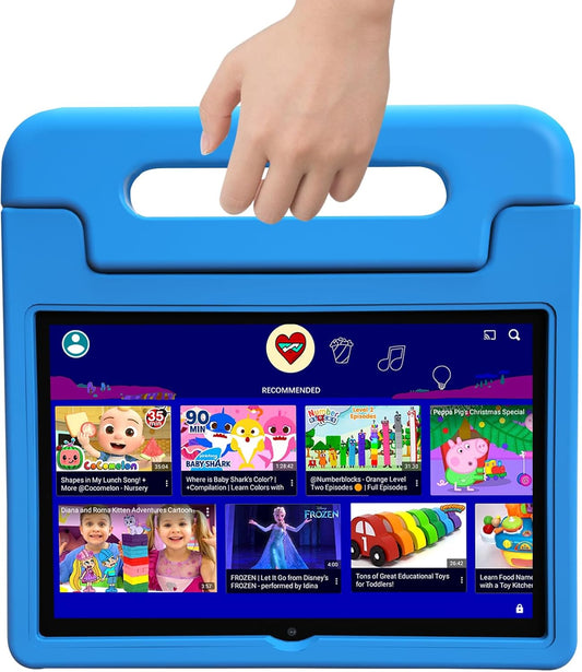 Tablet for Kids, 10 Inch Kids Tablet Android, 64GB, Octa-Core, WiFi 6, Big Battery, Google Kids Space, Parental Control 1280 * 800 HD Display Blue