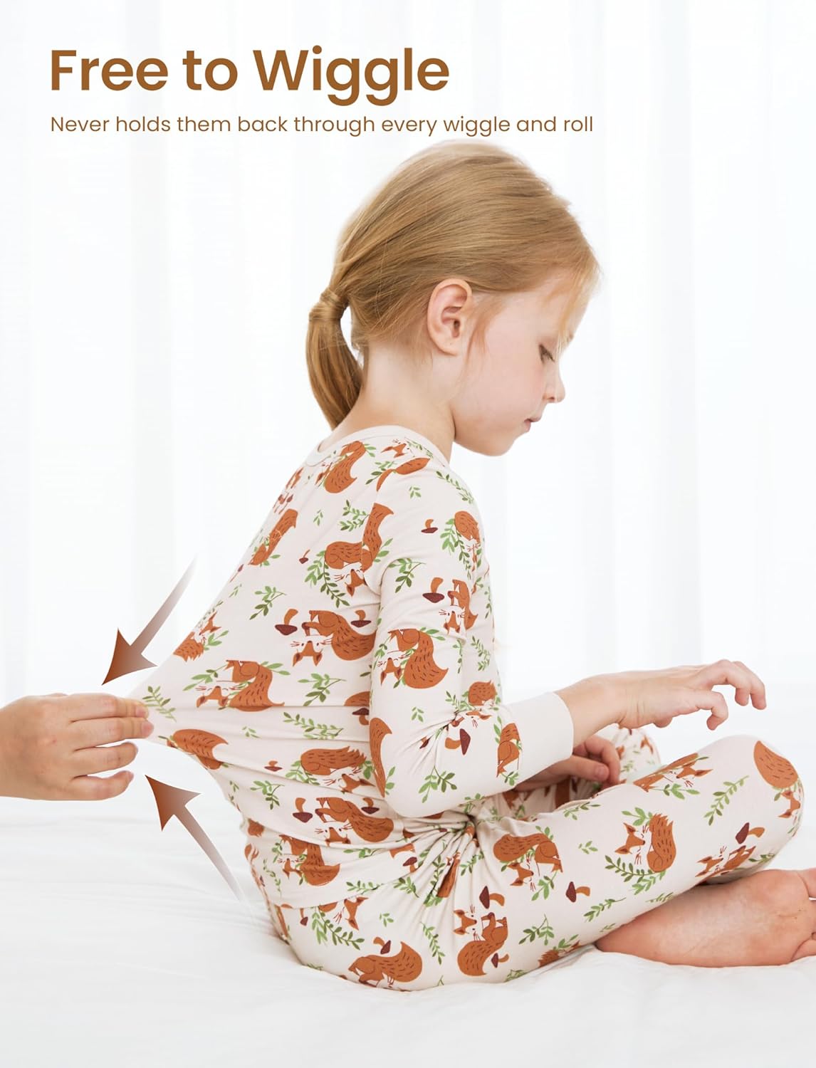 PATPAT Bamboo Viscose Pajama Set for Toddlers with Improved Tensile Strength, Snug Fit Pjs Sleeper for Baby Boys Girls Kids