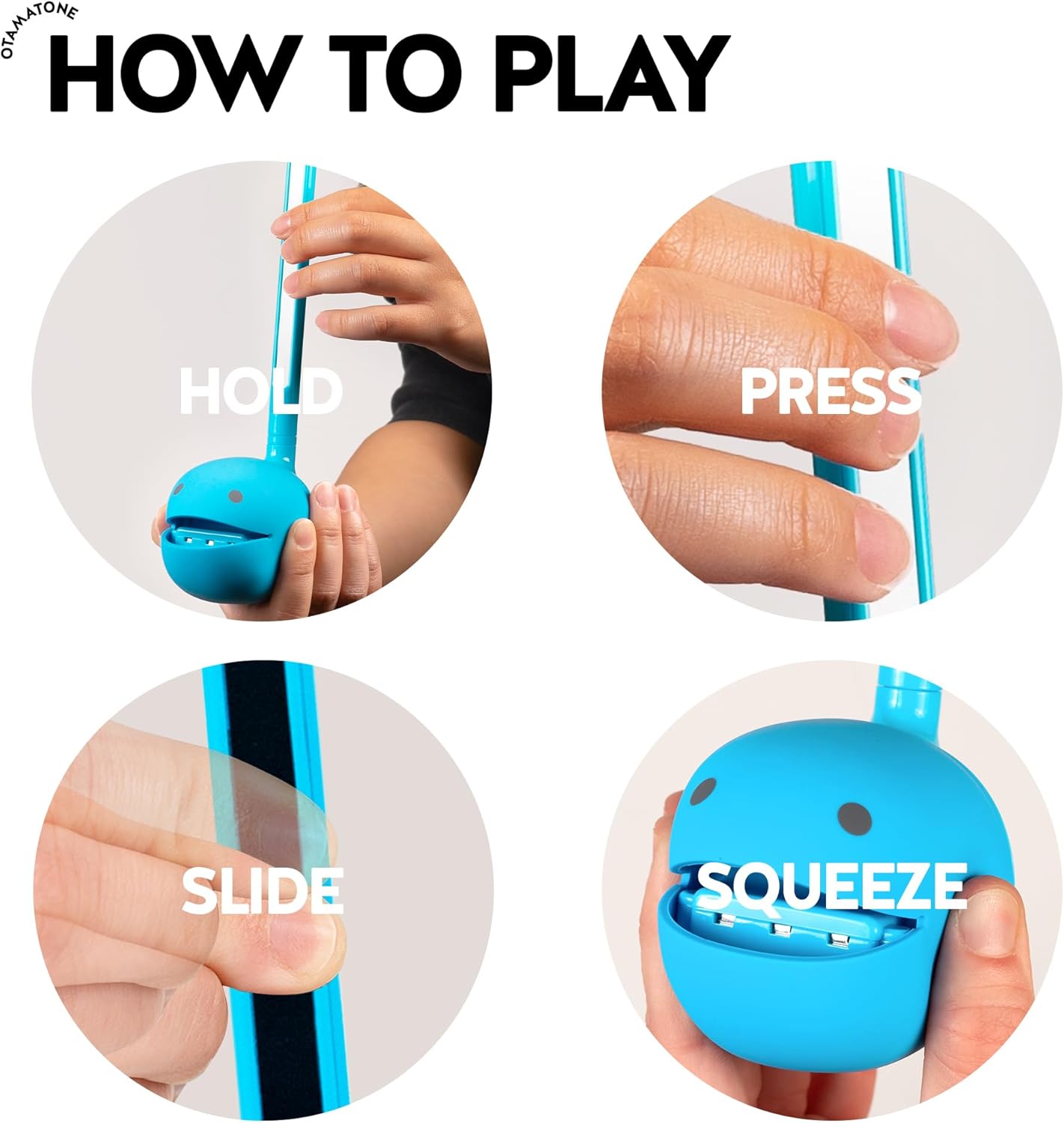 Otamatone Japanese Electronic Musical Instrument Portable Music Synthesizer from Japan by Maywa Denki Educational Fun Gift for Children, Teens & Adults - Black Blue Unicorn Set