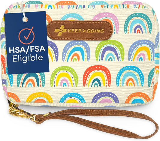 KeepGoing Travel First Aid Kit for Kids – 130 Pc. for Car, Home, Purse, Diaper Bag & Backpack with Latex-Free Bandages - Mini First Aid Kit Travel Size TSA-Approved