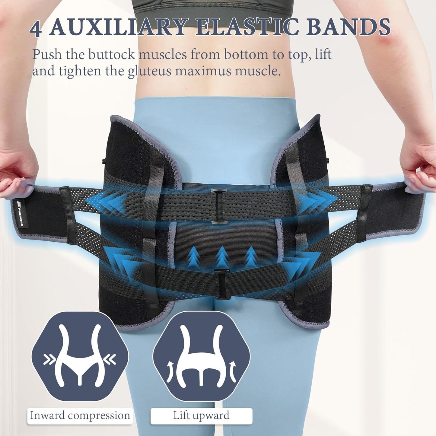 Inflatable Pelvic Support Belt for Women and Men, Adjustable Pressure SI Joint Brace for Postpartum Recovery, Pelvic Tilt Correction, Hip & Pubic Symphysis Pain Relief (XL)