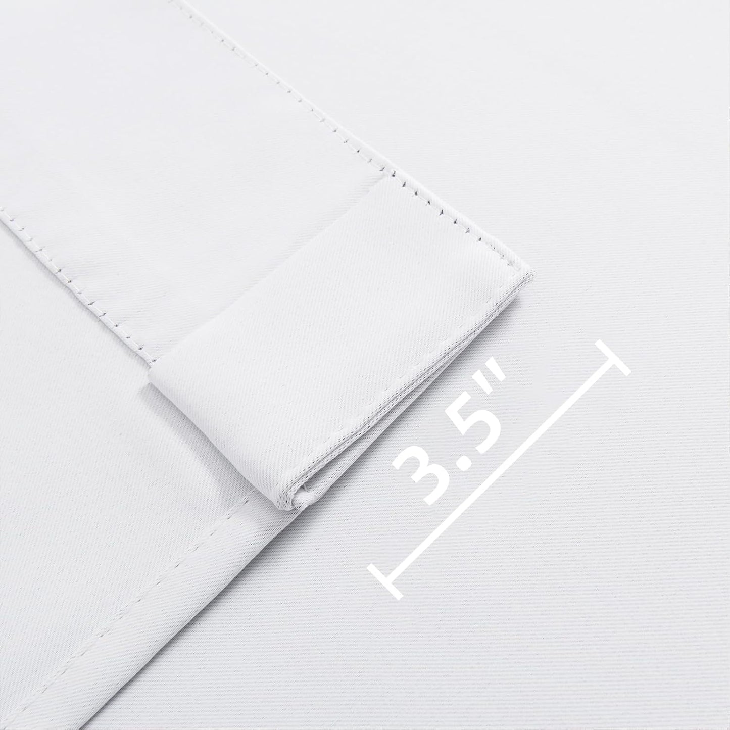 Joydeco Custom Blackout Curtains for Bedroom, 1 Panel Room Darkening Curtains & Drapes for Living Room Window Rod Pocket Back Tab (Custom Size,Pure White)