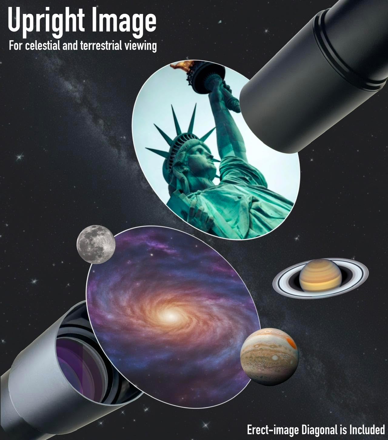 SpectrumOI Telescope for Kids, Telescope for Adults Astronomy Gifts, Telescope for Kids 8-12 - Premium EQ Refractor Telescope 80mm Aperture with Aspherical Eyepiece