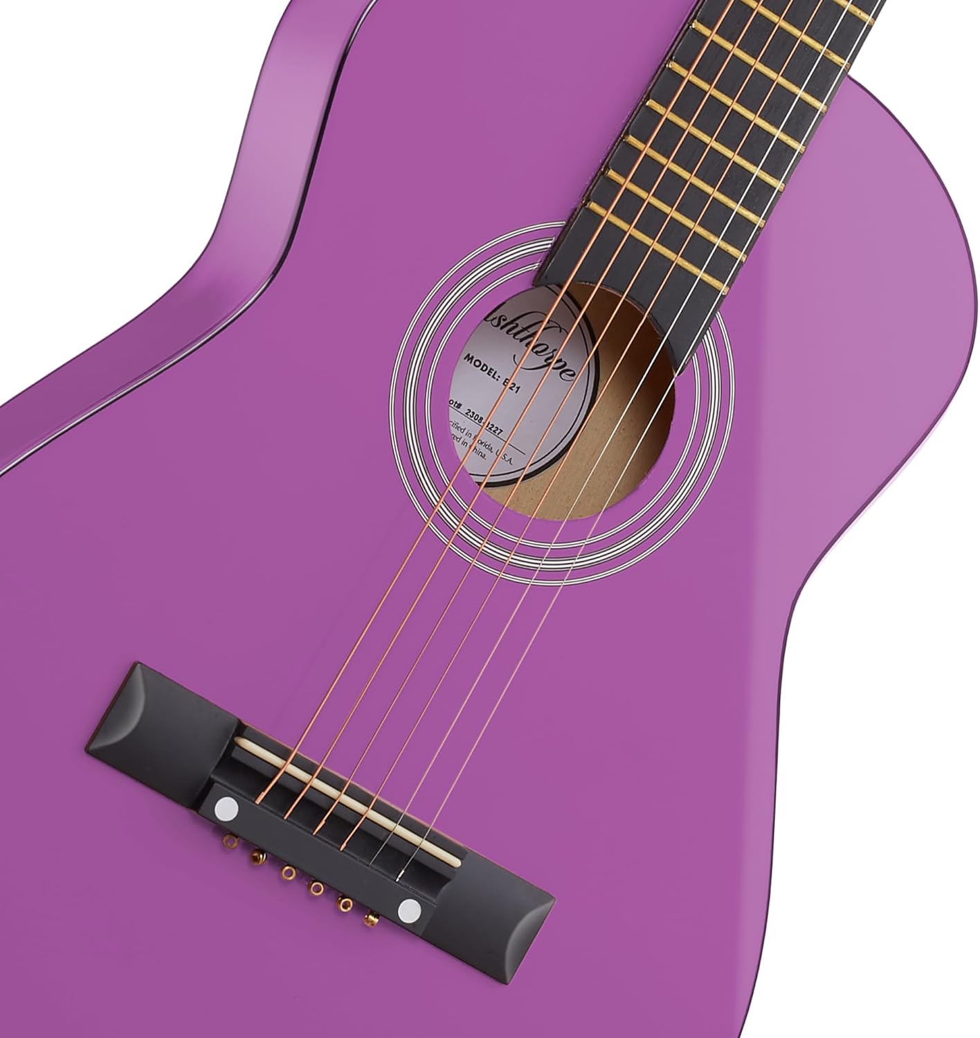 Ashthorpe 30-inch Beginner Acoustic Guitar Package (Purple), Basic Starter Kit w/Gig Bag, Strings, Strap, Tuner, Picks