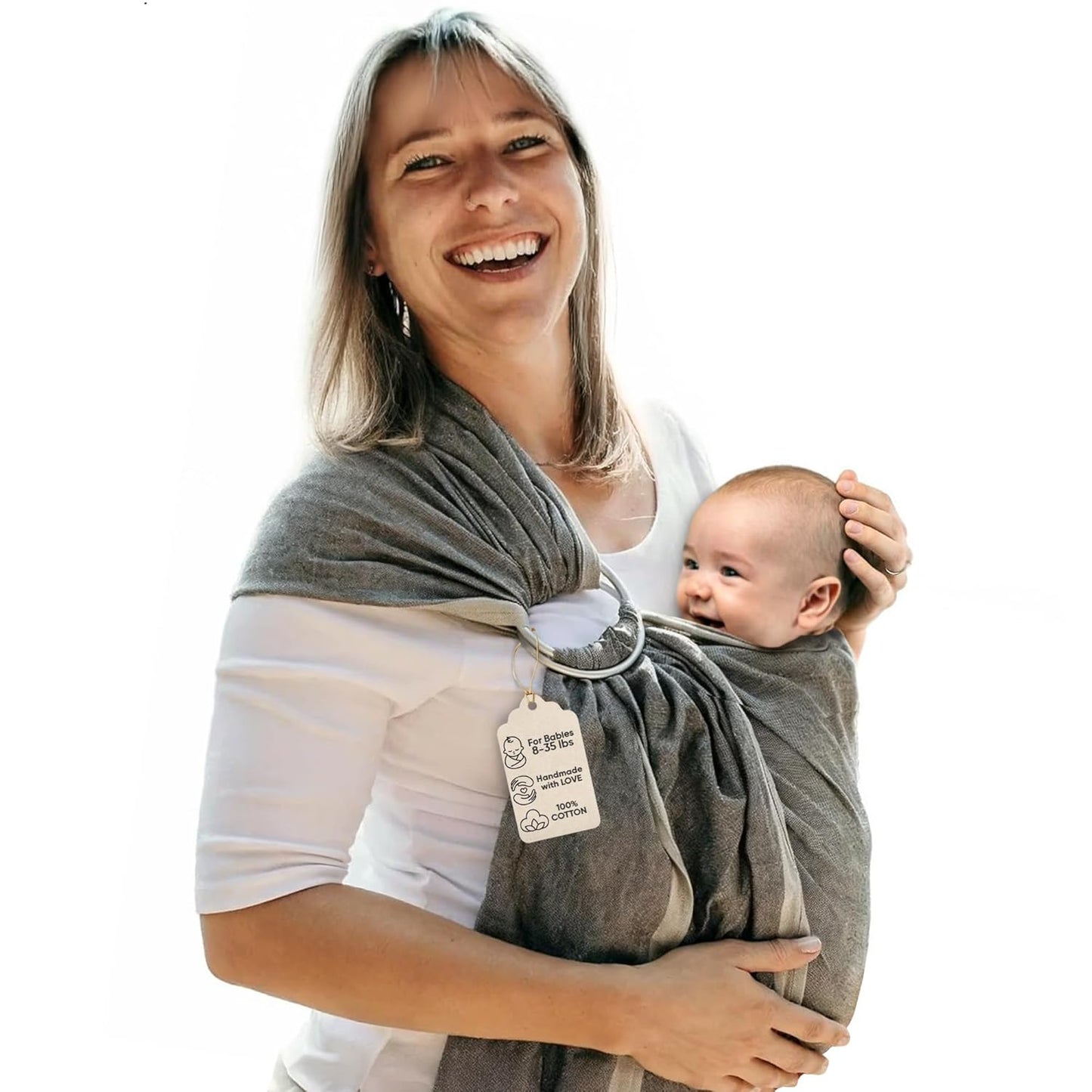 Hip Baby Wrap Ring Sling Baby Carrier for Infants and Toddlers - Beautiful, 100% Soft Cotton Baby Wraps Carrier For Babies 8-35 lbs - Perfect Baby Shower Gifts Moms And Dads - Nursing Cover (Midnight)