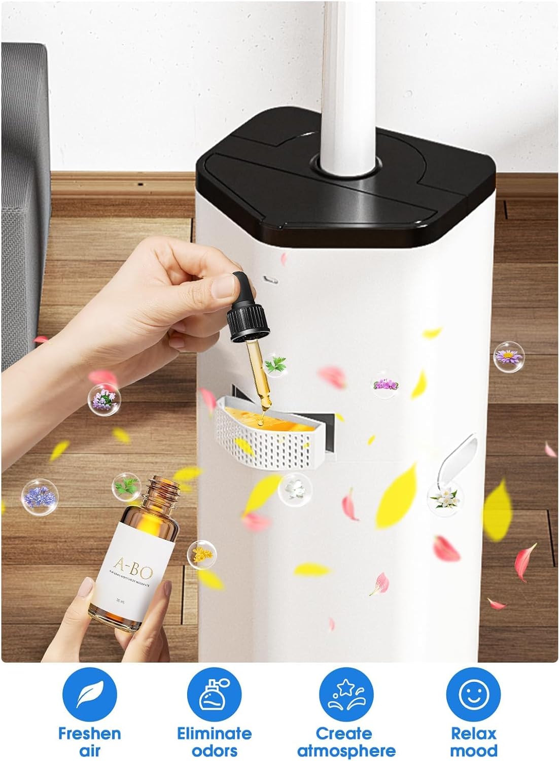 19L/5Gal Humidifiers for Bedroom Large Room 2800 sq ft, Quiet Humidifiers for Large Room, Floor Humidifier with 3 Mist Mode & Auto 180°Mist Tube for Home Whole House School Office Commercial Plants