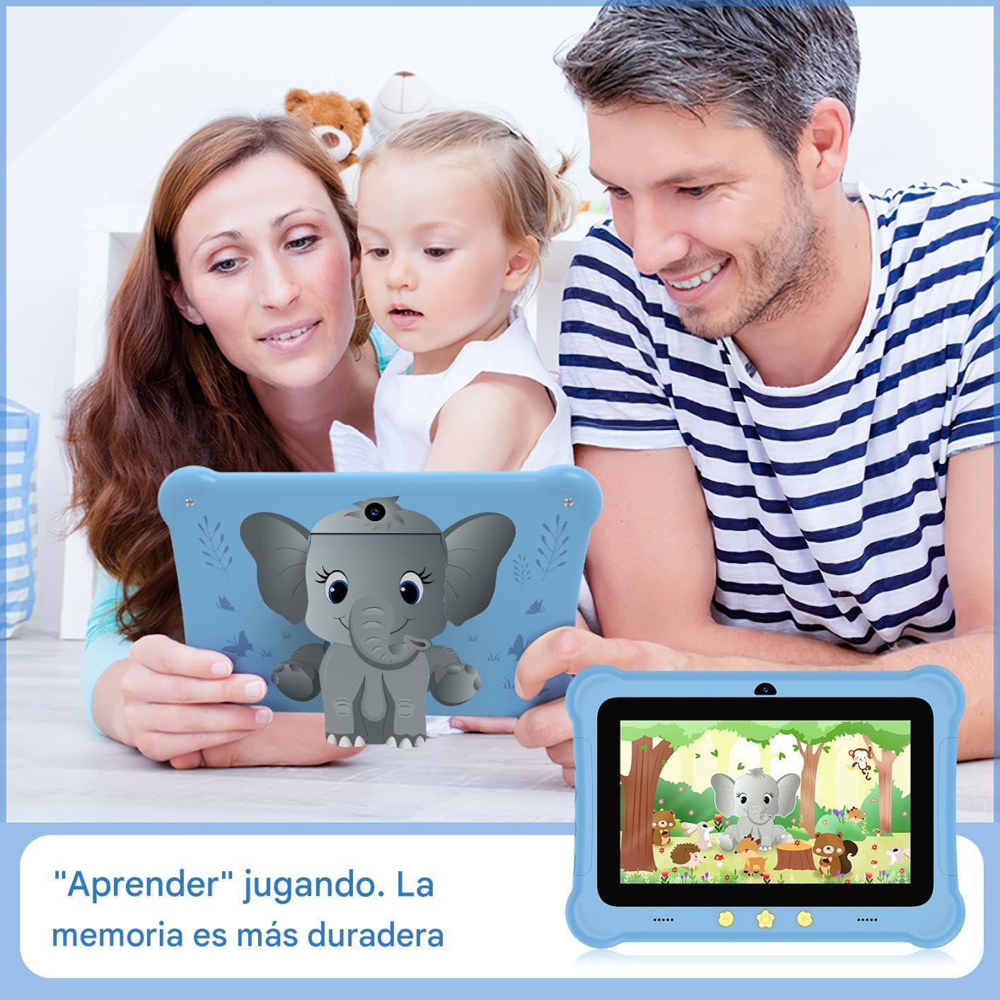 Kids Tablet 7 inch Android Tablets, 6GB RAM 32GB ROM (TF Expansion 512GB) WiFi Tablet Supports SIM Card, Shockproof Case, Dual Camera, Parental Control, Kids App PreInstalled, Great Gift for Children