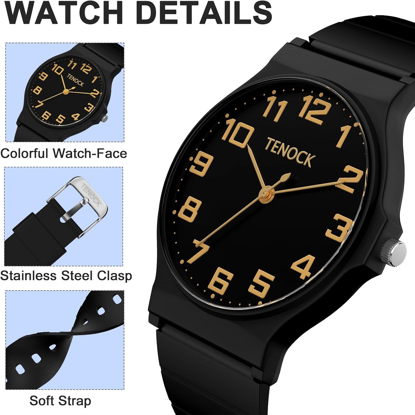 Kids Analog Watch Boys Girls, 30M Waterproof, Sports Watch for Boys, Easy to Read Children's Thin Dial Wrist Watches with Soft Band, for Ages 5-15 Kids Great Birthday Gifts Christmas Day