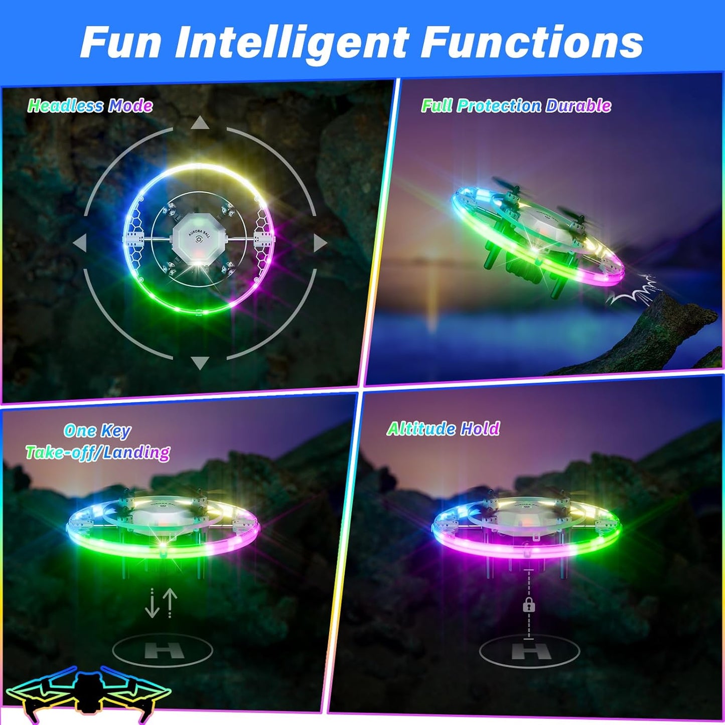 Drones for Kids, 2025 Mini RC Drone Quadcopter with 360 Degree Flip, 90 Degree Surround Flight, 8, 9, 10, 11, 12 Years Old Boys and Girls Ideal Gift Toys