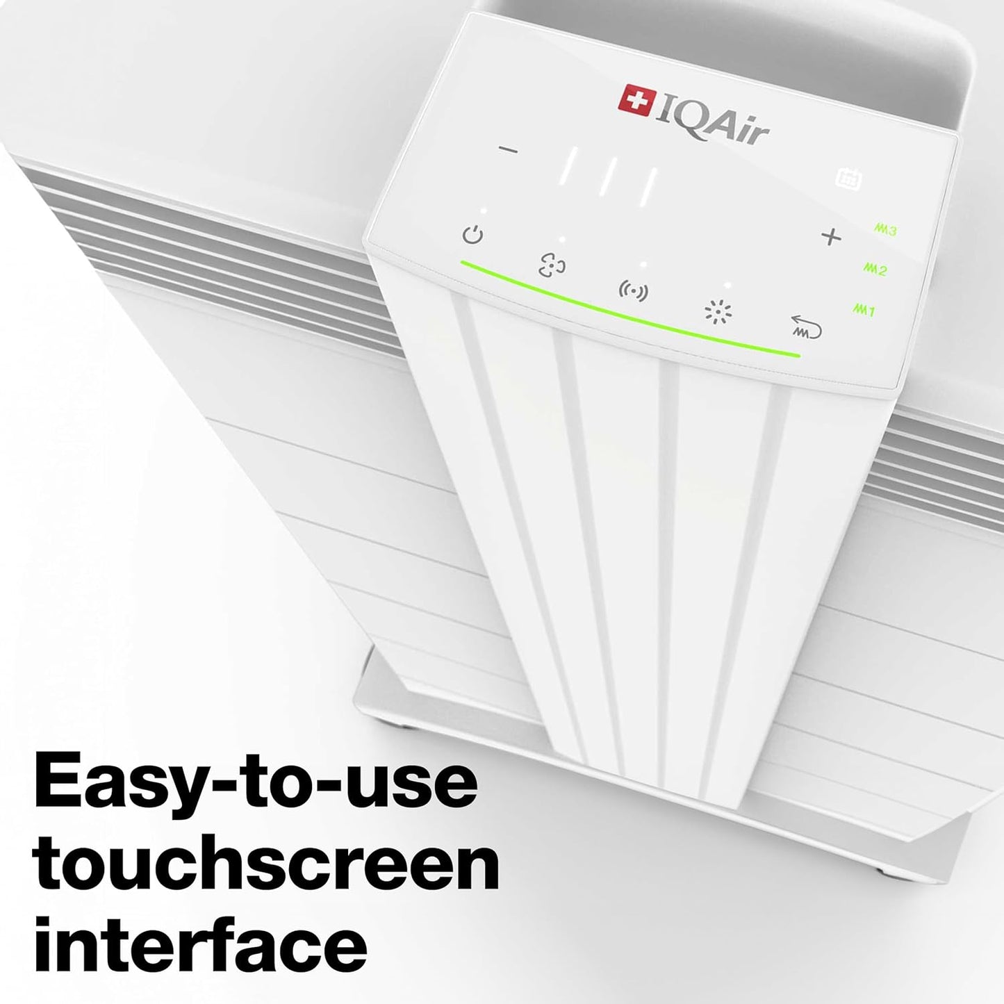 IQAir HealthPro Plus XE Air Purifier - Smart HyperHEPA Filtration for Large Rooms up to 1125 sq ft - Smoke, Viruses, Allergens, Asthma, Mold, Dust, Pets, Swiss Made, WiFi Enabled