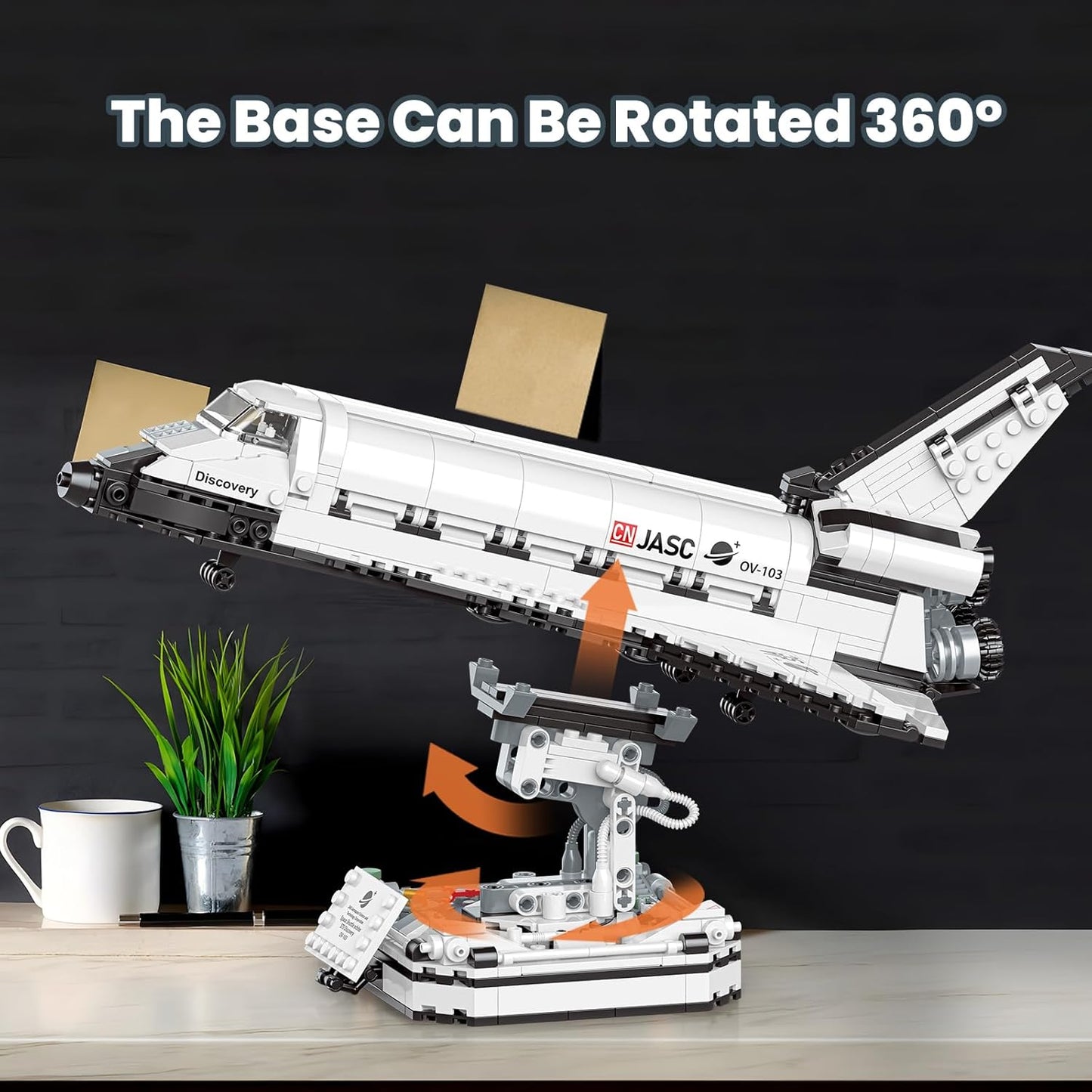 JMBricklayer Space Shuttle Building Sets for Adult, Airplane Spaceship Space Toys for Kids Teens, Gifts for adults Boys Girls 8 9 10 11 12 13 14+, Collectible Display Model with Adjustable Stand 70122