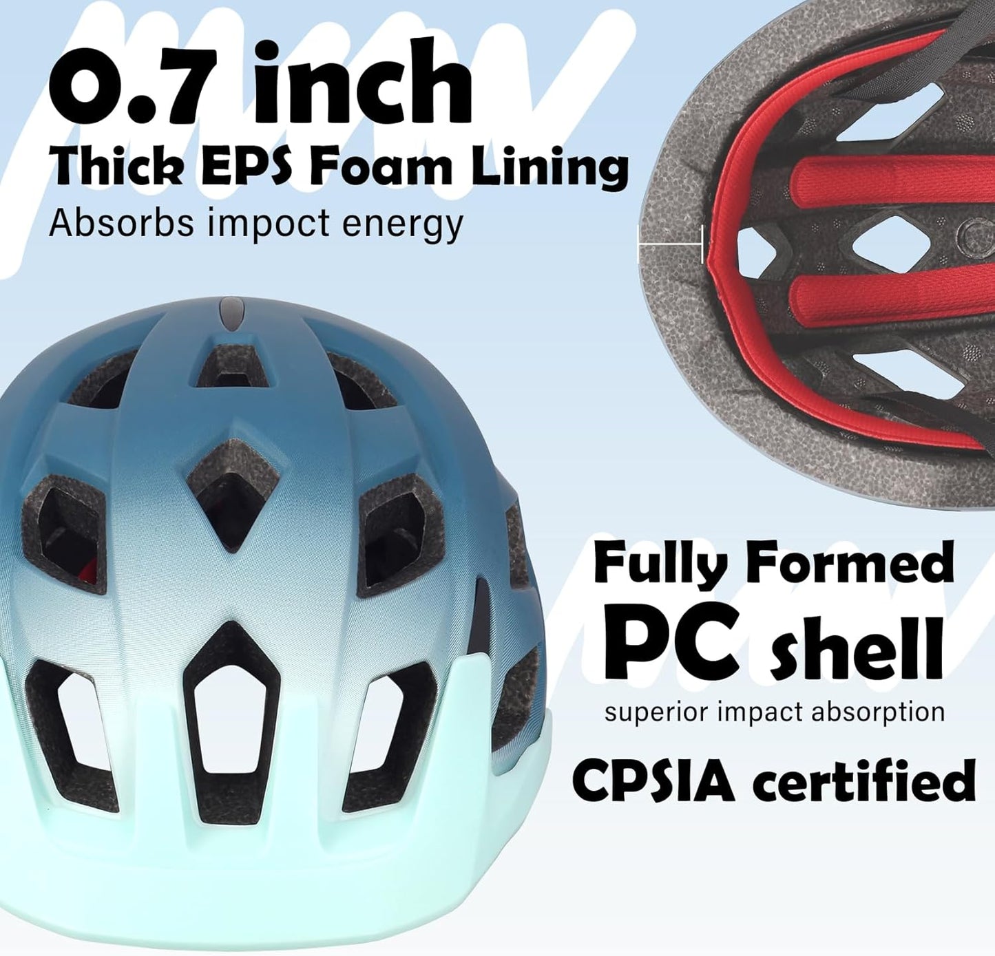 Kids Bike Helmet, 2 Size Adjustable for Youth Toddler Boys & Girls 3-5-8-10-12-14 Years, Child Helmets with Visor for Skating Cycling Scooter