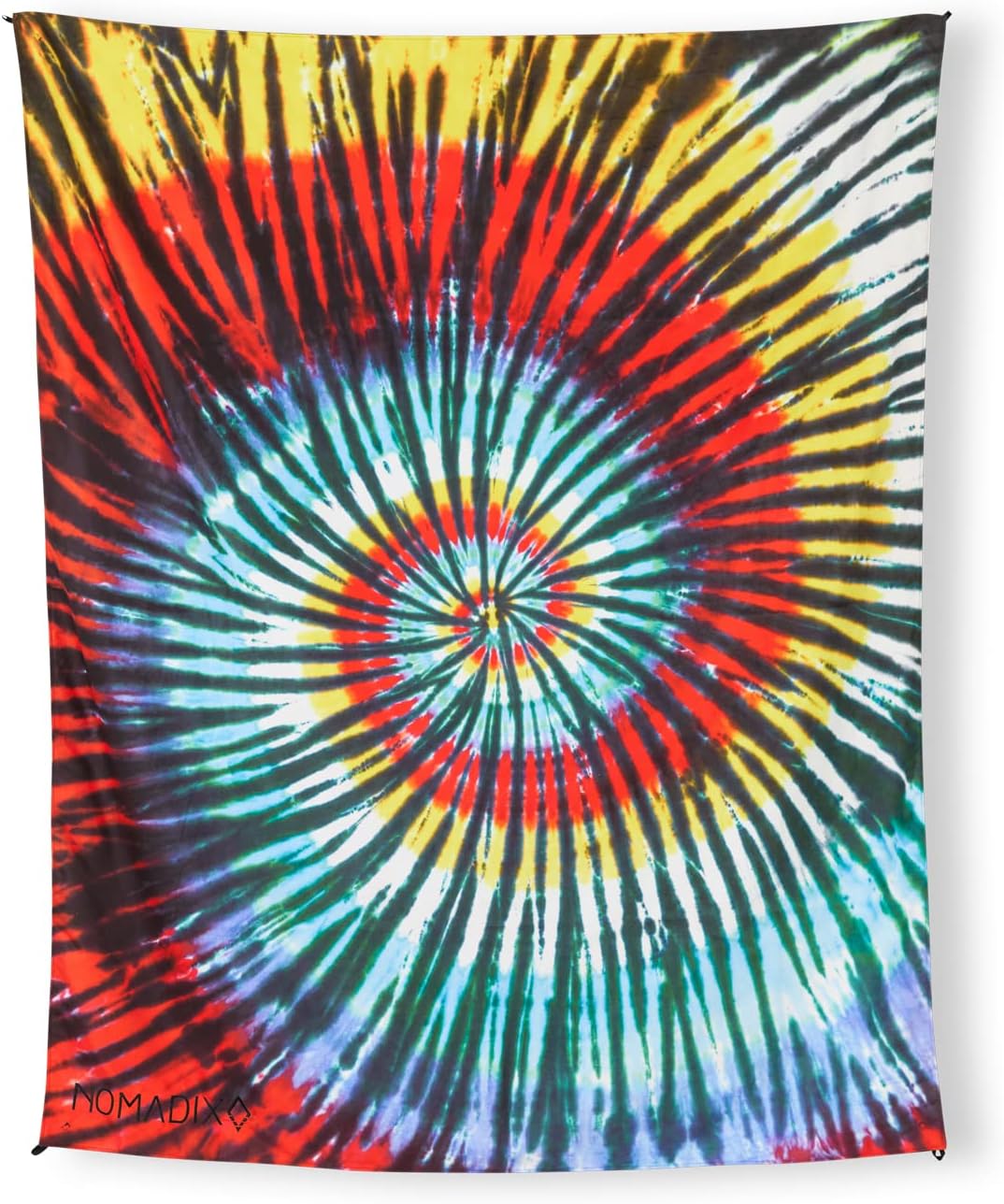 Nomadix Festival Blanket - Perfect for Picnics, Camping, & Lawn Seating - Plush Top & Water Resistant Base - Made with Post Consumer Recycled Materials - Tie-Dye Multi - 60x70