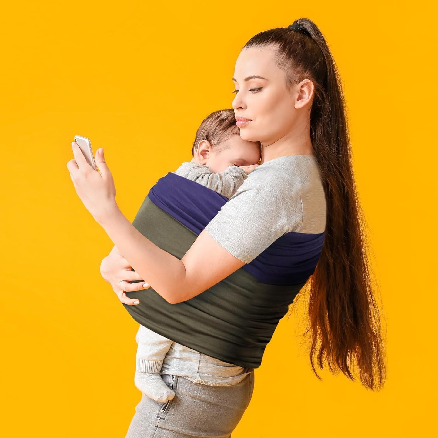 TKKOK Baby Wrap Carrier, Unisex Baby Carrier, Lightweight & Ultra Soft, Easy to Wear Baby Wrap, Perfect for Newborn Toddlers