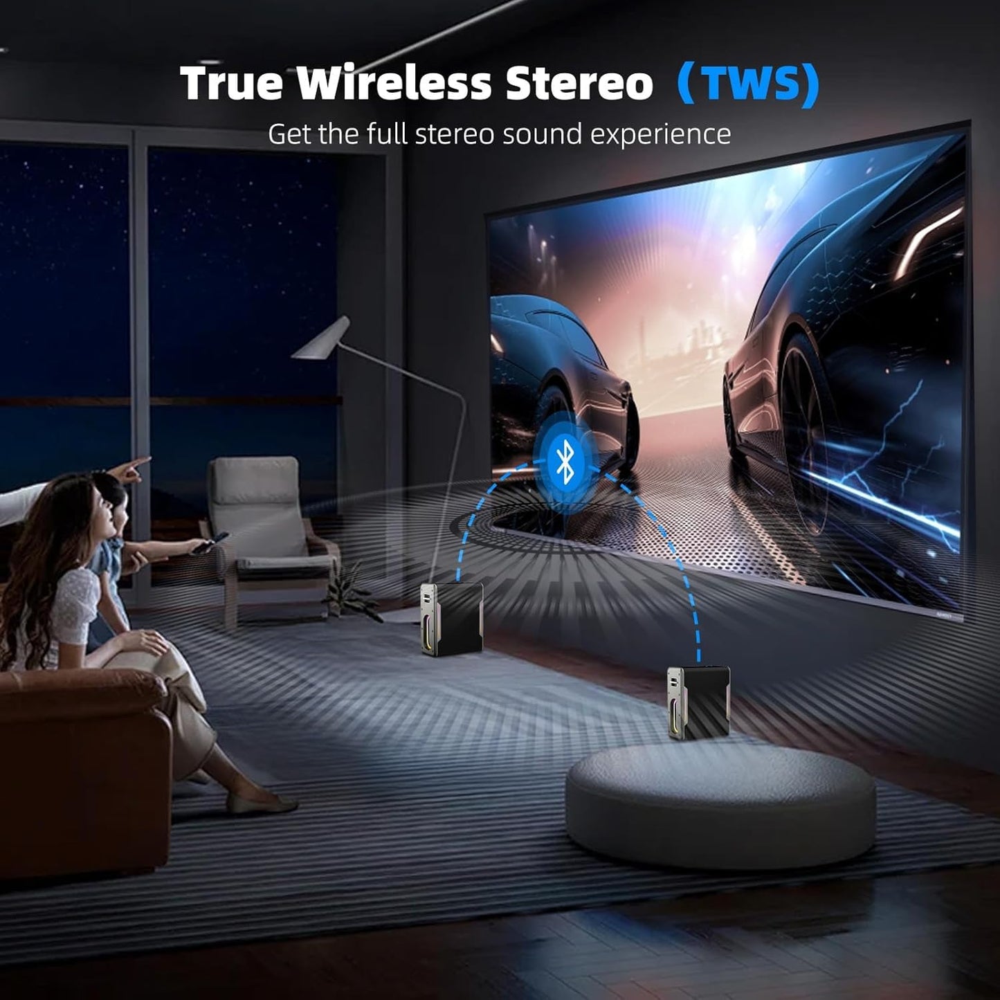 Karaoke Machine with 2 Wireless Microphones Portable Bluetooth Karaoke Machine for Adults Kids DSP Chip Karaoke Speaker with LED Lights Supports TWS TF Card USB AUX in