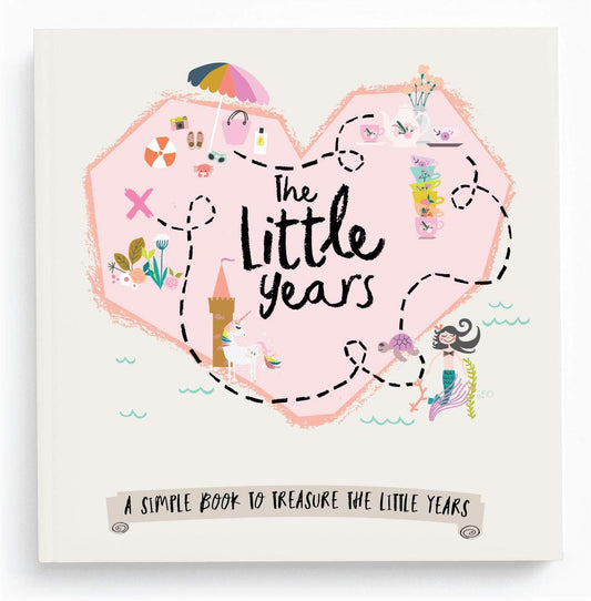 Lucy Darling The Little Years Toddler Baby Memory Book - Ages 1 to 6 Years Old Album For Baby Girl - Milestone Scrapbook To Record Precious Memories - Keepsake Record Book