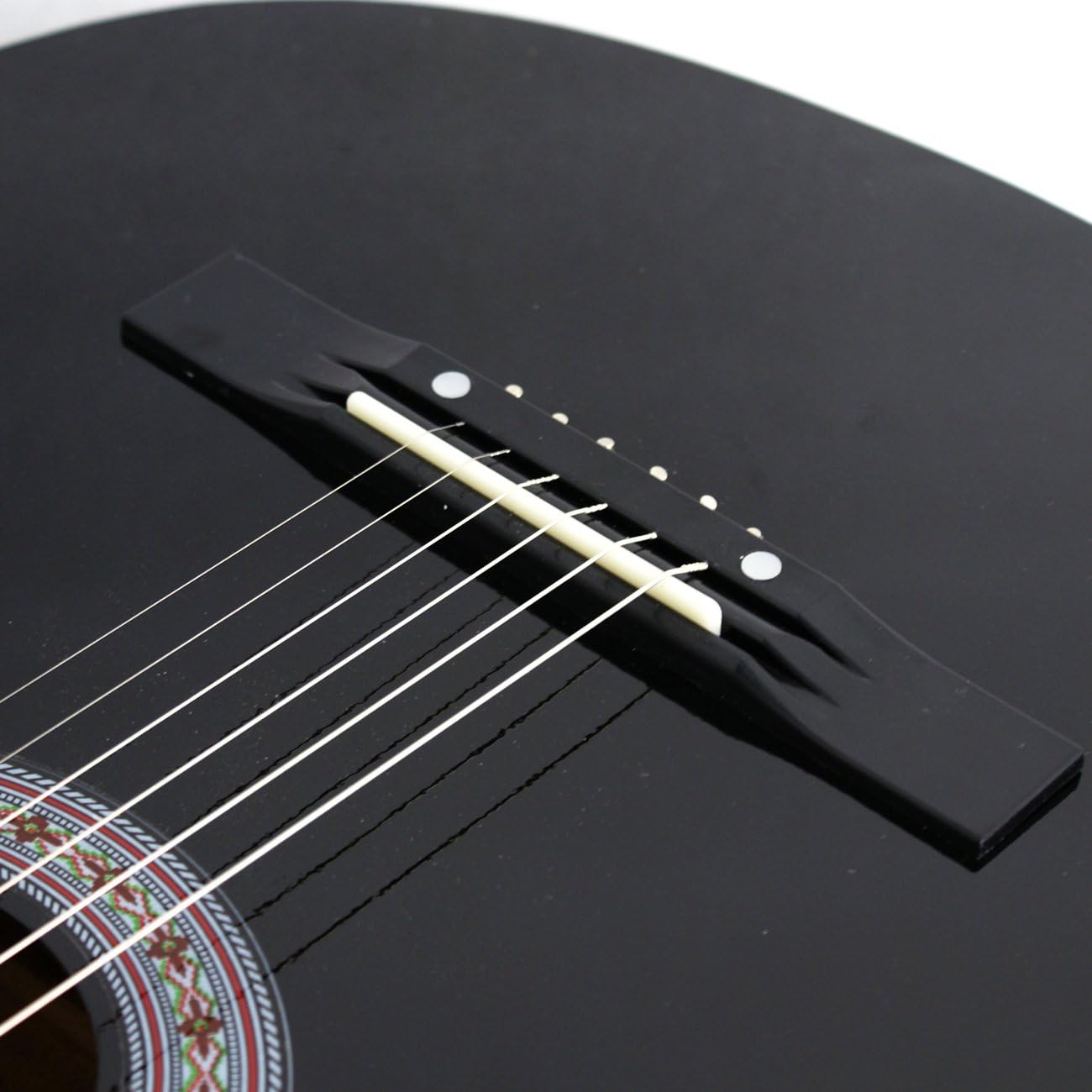 ZENY Beginners 38 inch Acoustic Guitar Package Kit for Right-handed Starters Music Lovers w/ Case, Strap, Pitch Pipe and Pick (Black)