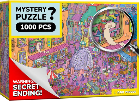 Jigsaw Puzzles 1000 Pieces - Magic Mystery Story Secret Ending Puzzle - Perfect Game Night for Adults & Kids - Fantasy Sci-Fi City Theme (Shutterbug)