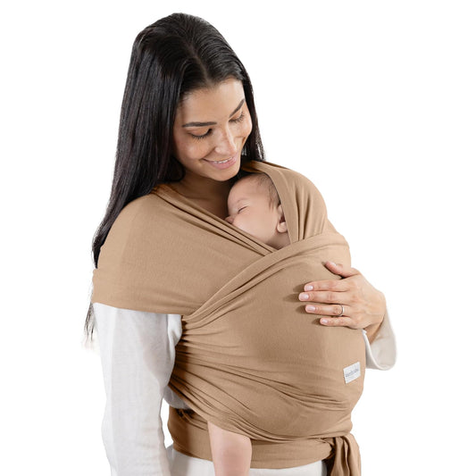 Comfy Cubs Baby Wrap Carrier - Soft & Secure Fit Cotton Blend Baby Carrier Newborn to Toddler - Hands-Free & Lightweight Infant Wrap - Adjustable, One Size Fits All Toddler Sling - Cedar