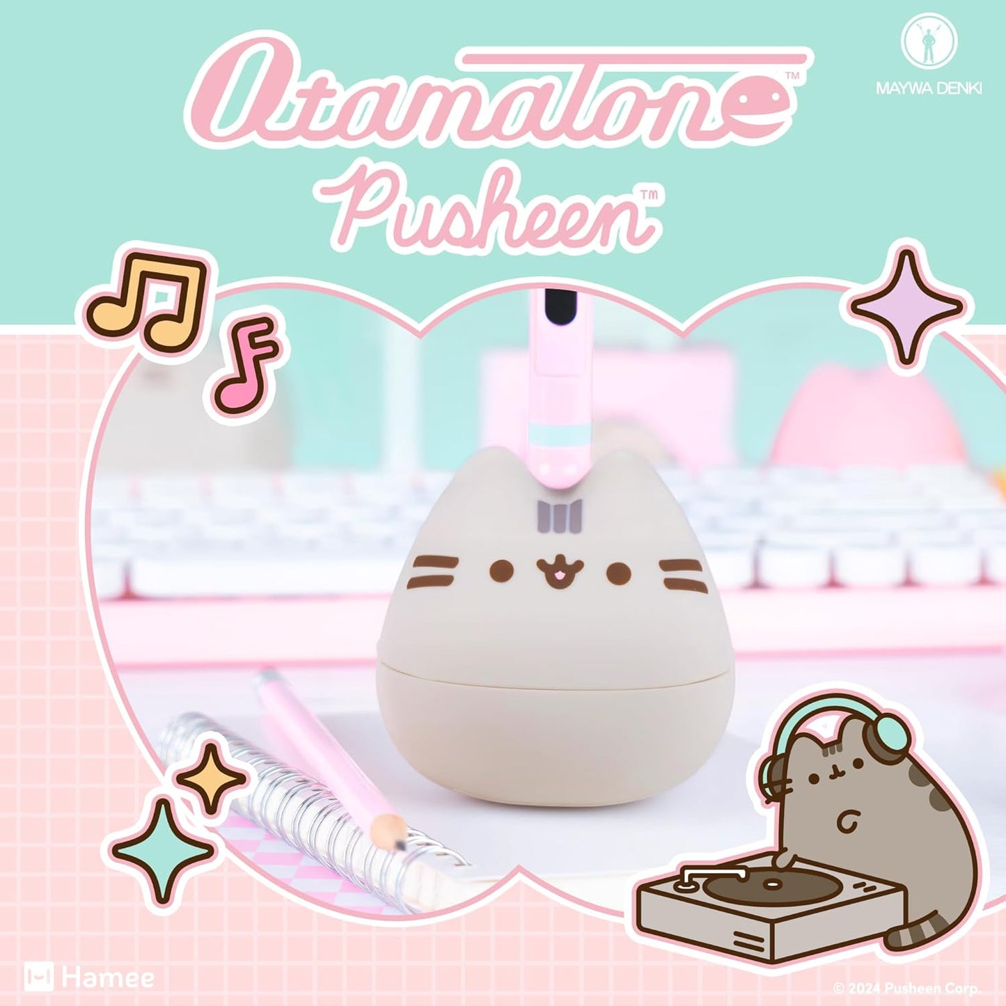 Otamatone Pusheen The Cat Electronic Portable Music Instrument / Synthesizer Toy from Japan by Maywa Denki [Limited Edition [English Instructions]