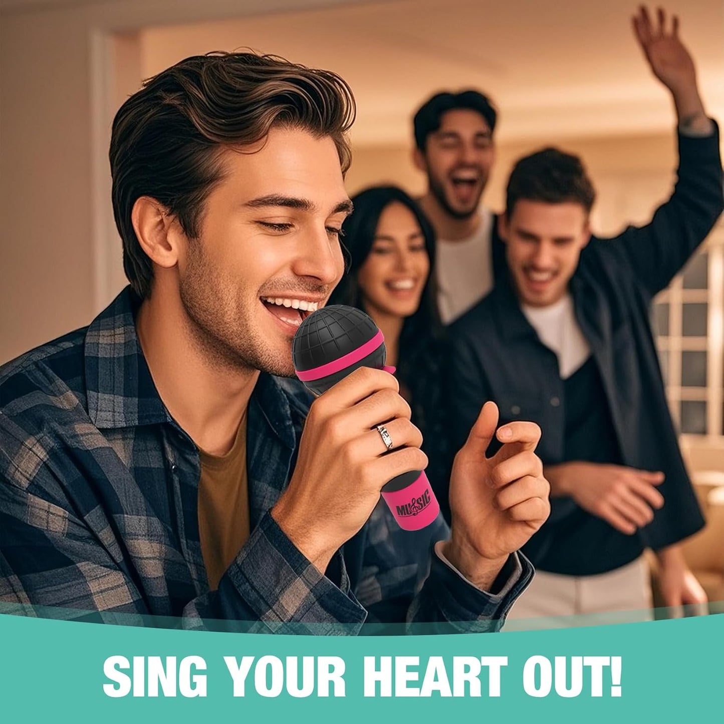 Mic misheard Music Trivia Card Game, Karaoke Party Game for 2-10 Players, Music Card Games with 250 Lyrics (125 Cards) for Family and Adult Christmas & Birthday Gifts