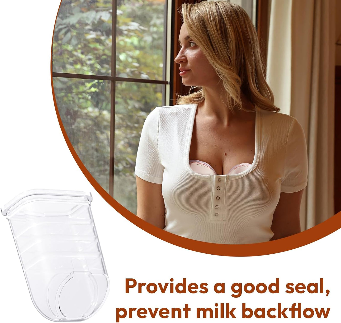 NCVI Replacement Diaphragm Compatible with Hands Free Breast Pump 8111, Original Wearable Breastfeeding Pump Accessories, BPA Free, 2 PC