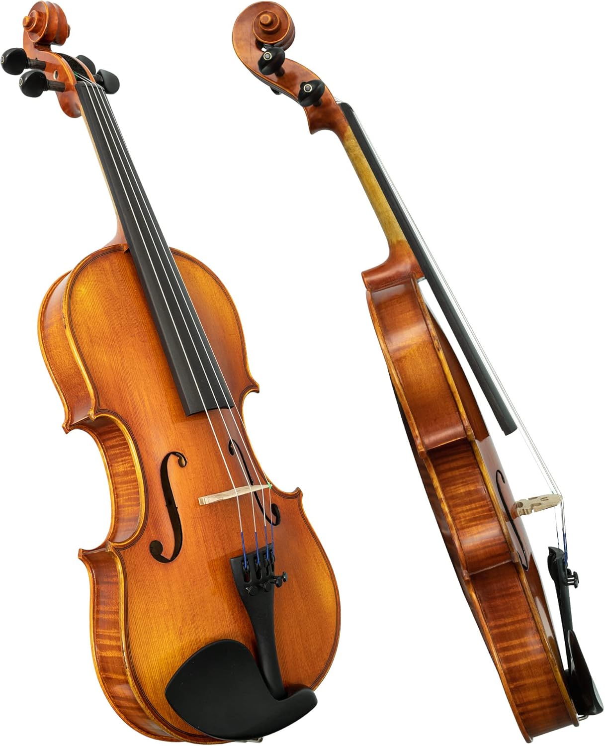 Kennedy Violins Louis Carpini G2 Violin Outfit CLEARANCE Carrying Case and Accessories Included - Solid Maple Wood and Ebony Fittings (4/4)