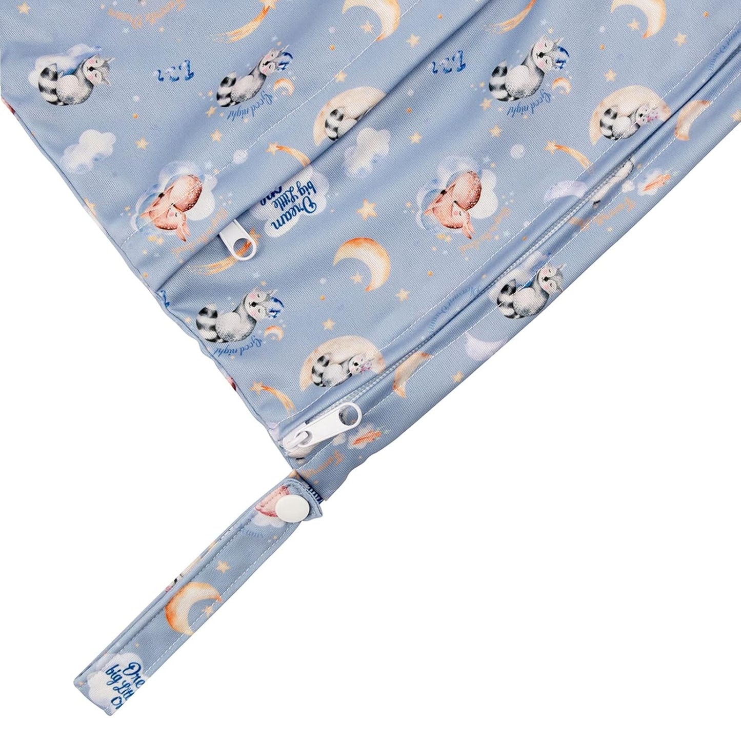 ALVABABY 2pcs Cloth Diaper Wet Dry Bags Waterproof Reusable with Two Zippered Pockets Travel Beach Pool Daycare Soiled Baby Items Yoga Gym Bag for Swimsuits or Wet Clothes LZD2122