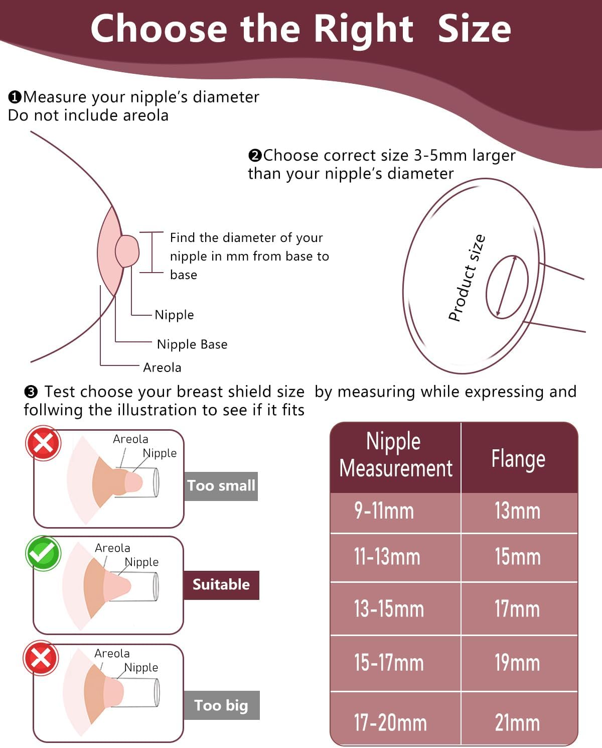 4Pcs Flange Insert 21mm Compatible with Momcozy M5/M9/M6/V2 Pro/V2 pro/S12 Pro/S9 Pro/Spectra/Medela/eufy/Elvie/Lansinoh/Paruu P10 Breast Pump,and Most 24mm Shields