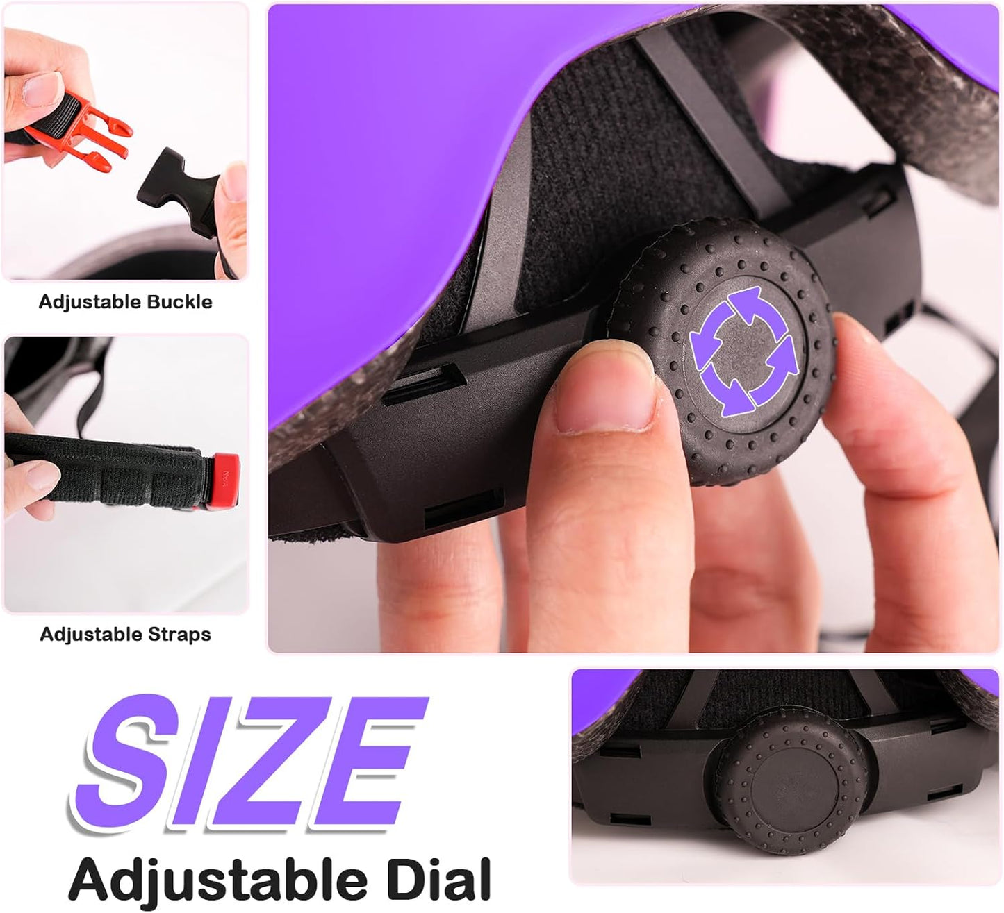 Adjustable Kids Bike Helmet with Knee Pads Elbow Pads Wrist Guards for Age 3-5-8-14+ Youth/Teens,Ventilation Multi-Sport Scooter Roller Skate Rollerblading Skateboarding Climbing Cycling