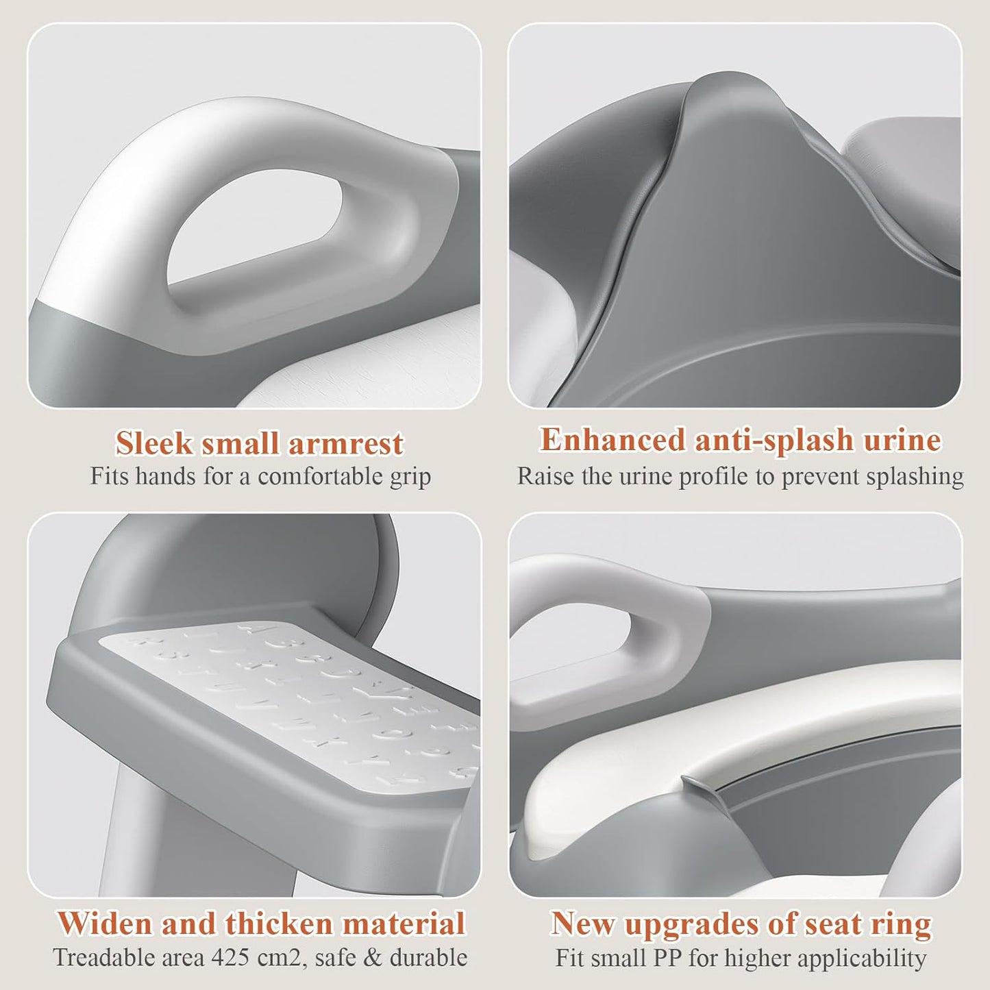 Potty Training Seat, Toddler Toilet Seat for Little Boys Girls, Potty Training Toilet with Urinals, Toddler Step Stool Ladder and Splash Guard