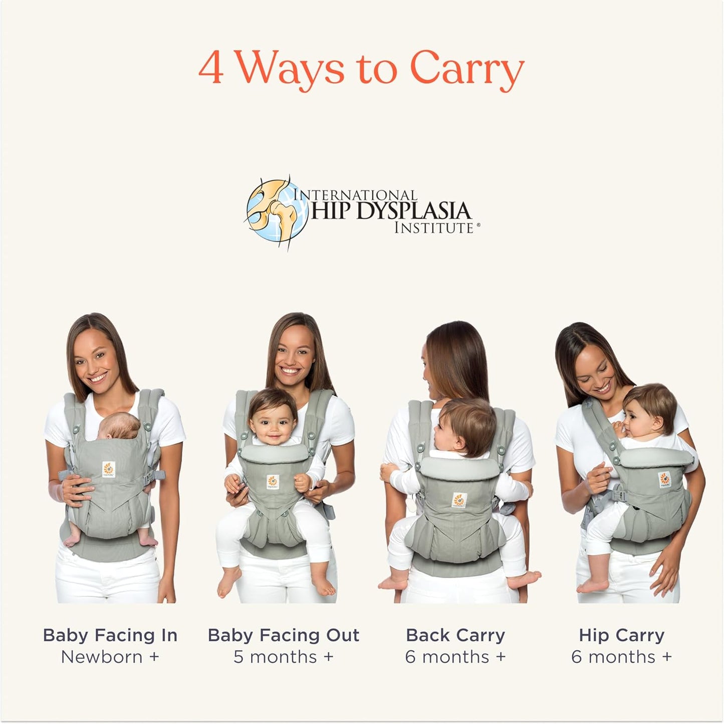 Ergobaby Omni Classic Baby Carrier Newborn to Toddler - Breathable Baby Carriers for Summer - All-Position Carrier with Lumbar Support (7-45 Pounds), Cotton, Pure Black