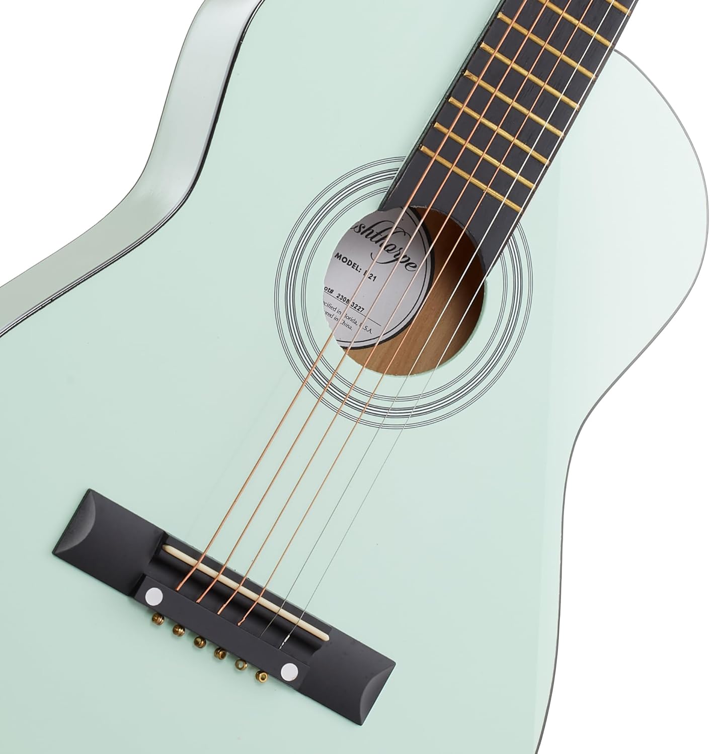 Ashthorpe 30-inch Beginner Acoustic Guitar Package (Mint Green), Basic Starter Kit w/Gig Bag, Strings, Strap, Tuner, Picks