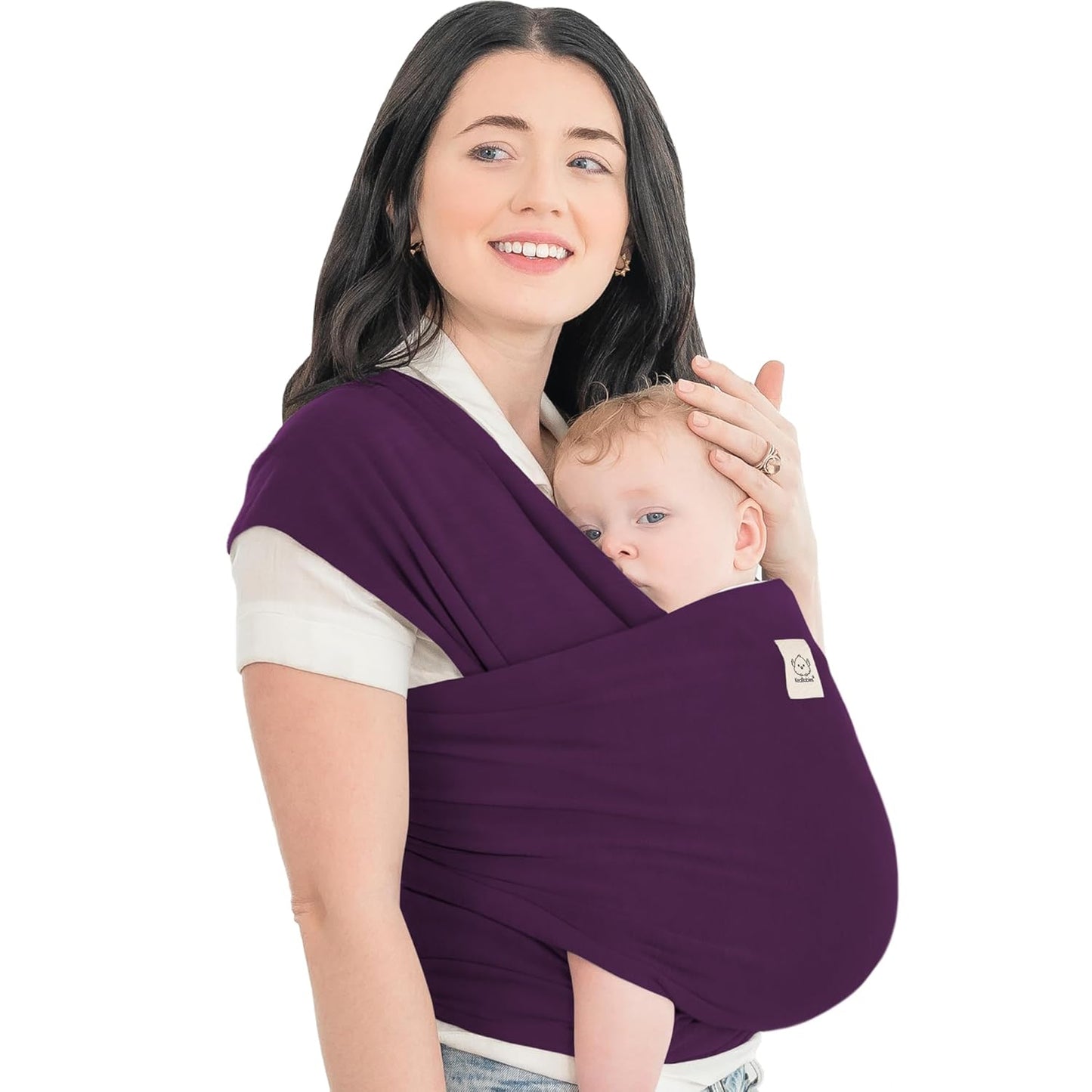 KeaBabies Baby Wrap Carrier - All in 1 Original Baby Carrier Newborn to Toddler Sling, Easy to Wear, Hands Free Bonding, Lightweight, Breathable Infant Wraps (Royal Purple)