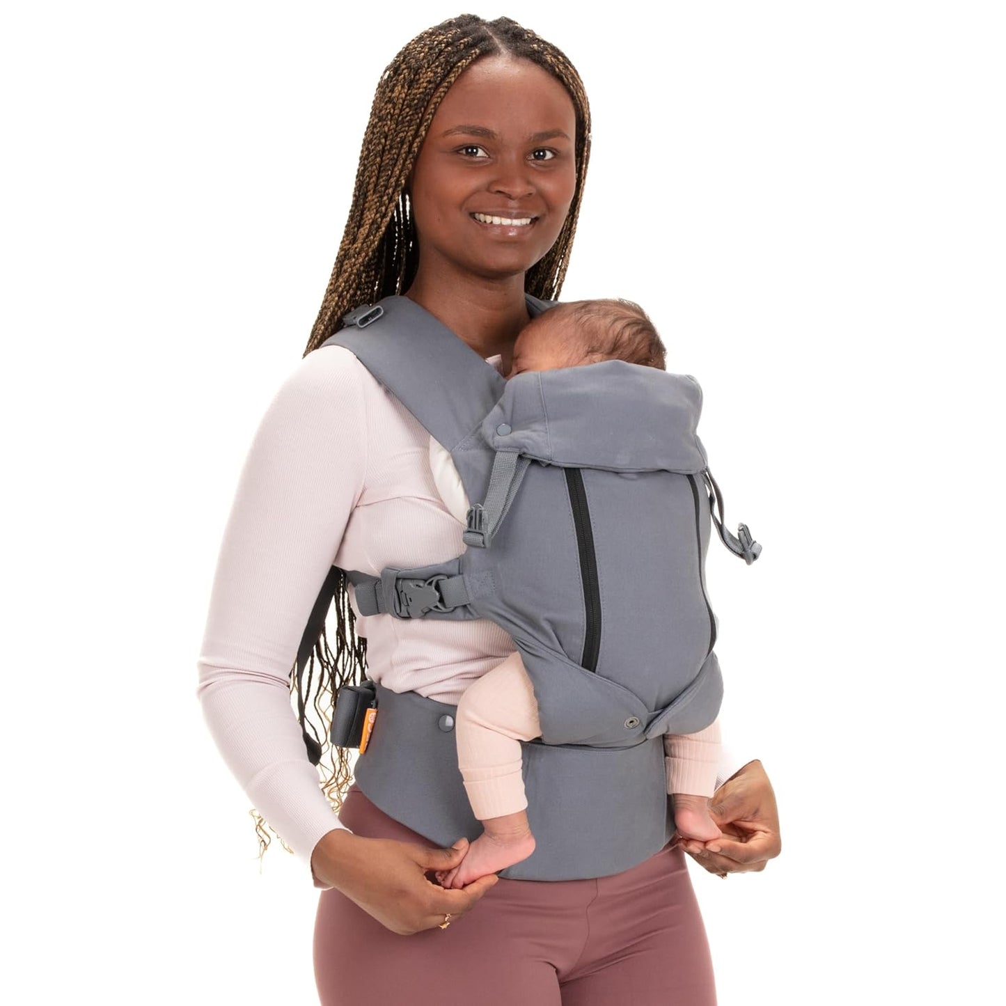 Beco 8 Hybrid Baby Carrier from Newborn to Toddler (7-45lbs) - All in One Mesh Front and Hip Carrier Backpack with Adjustable Seat - Cooling, Ergonomic and Comfortable - Dark Grey
