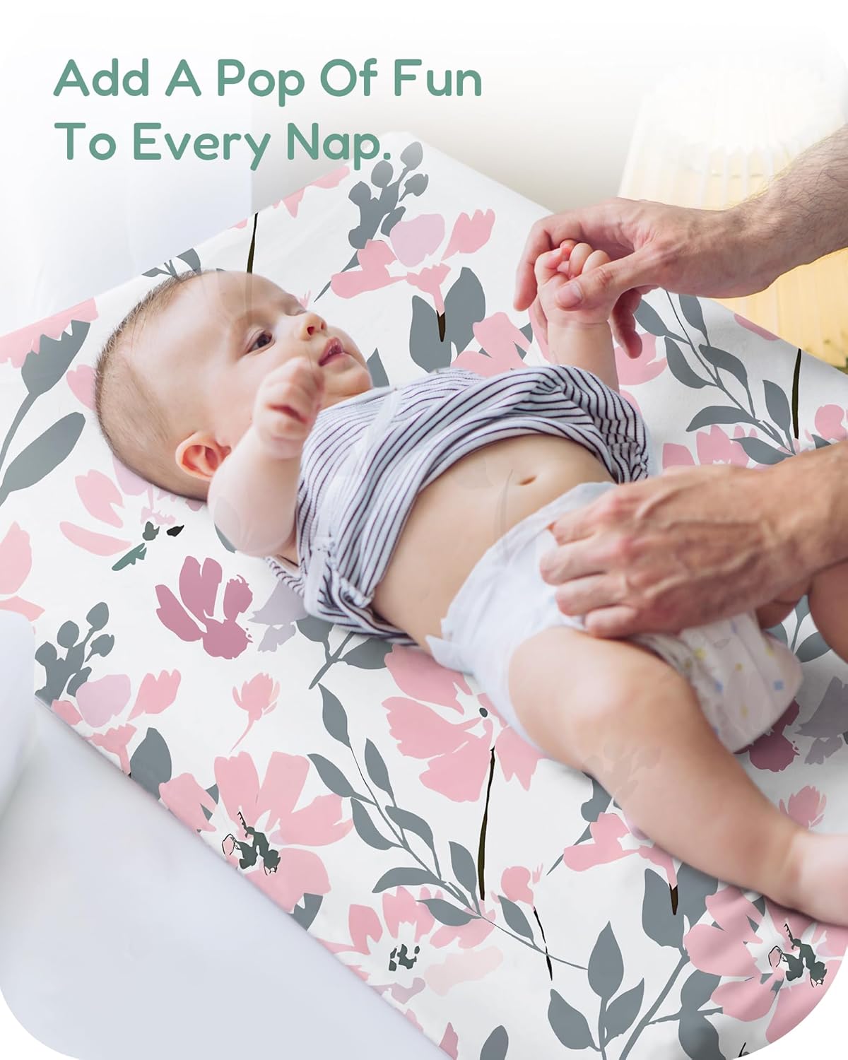 Extra Stretchy Changing Pad Cover, Ultra Soft Premium Jersey Knit Changing Pad Sheets, Unisex for Boys Girls, Fits All Standard Changing Tables/Dresser Tops - 2 Pack