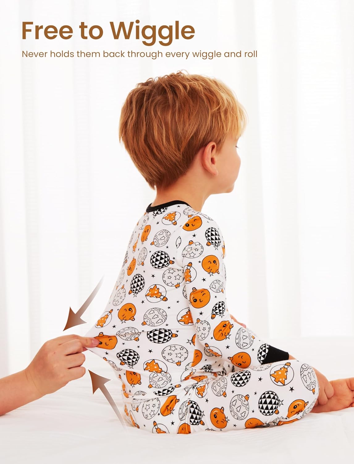 PATPAT Bamboo Viscose Pajama Set for Toddlers with Improved Tensile Strength, Snug Fit Pjs Sleeper for Baby Boys Girls Kids