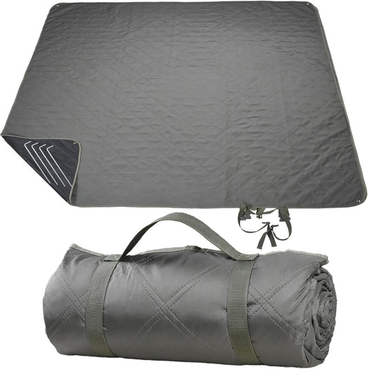 Waterproof Picnic Blanket 80 * 60 in Portable with Carry Strap for Beach Mat or Family Outdoor Camping Party, Park Blanket for Grass Park, Hiking, Travel